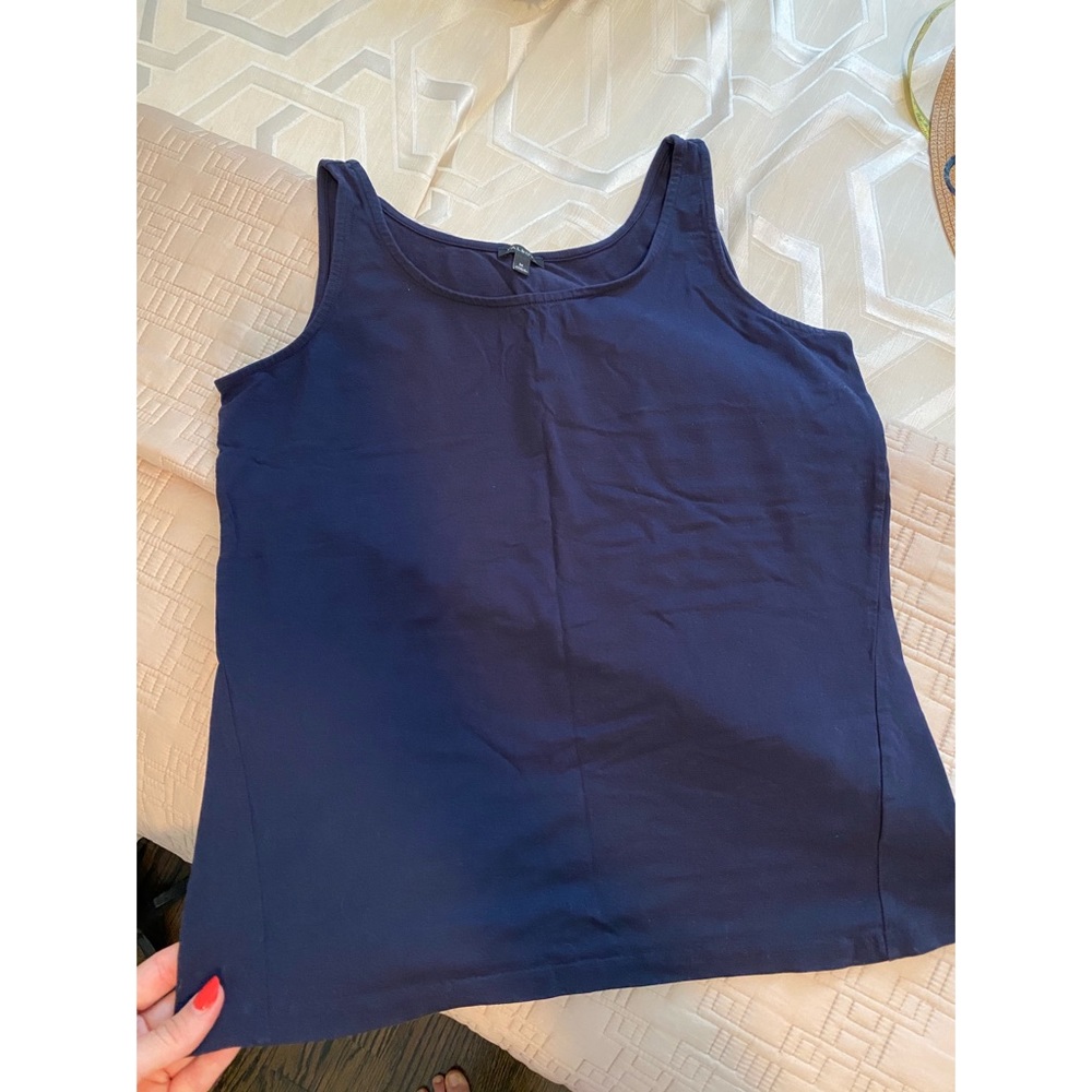 Talbots Tank Top- dark indigo blue